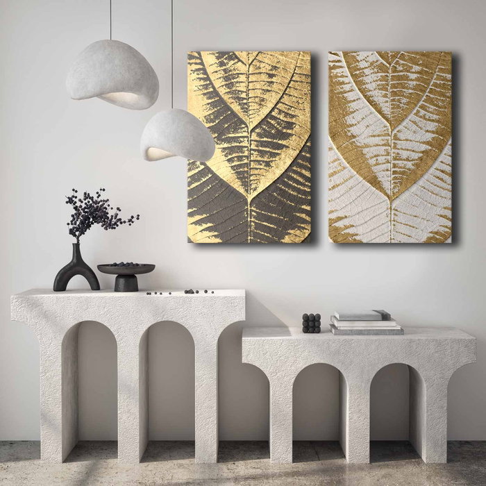 Wallity Conjunto de 2 Lienzos Decorativos Multicolor 45 x 70 cm